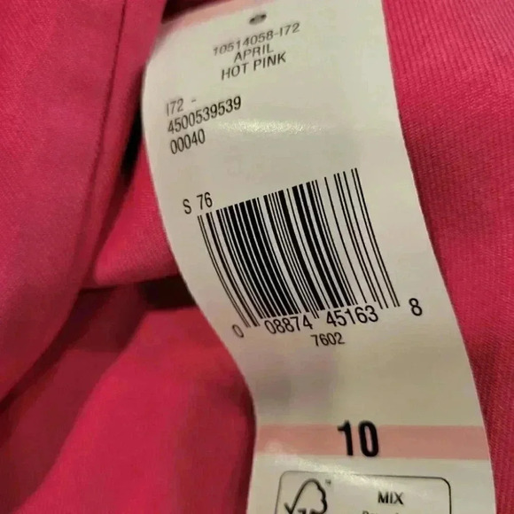 9 % C0 Hot Pink Pencil Skirt Lined size  10 NWT - Picture 9 of 9